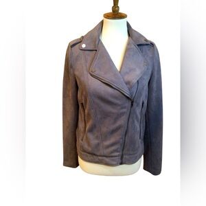 NWT Listicle Faux Suede Moto Jacket Size S